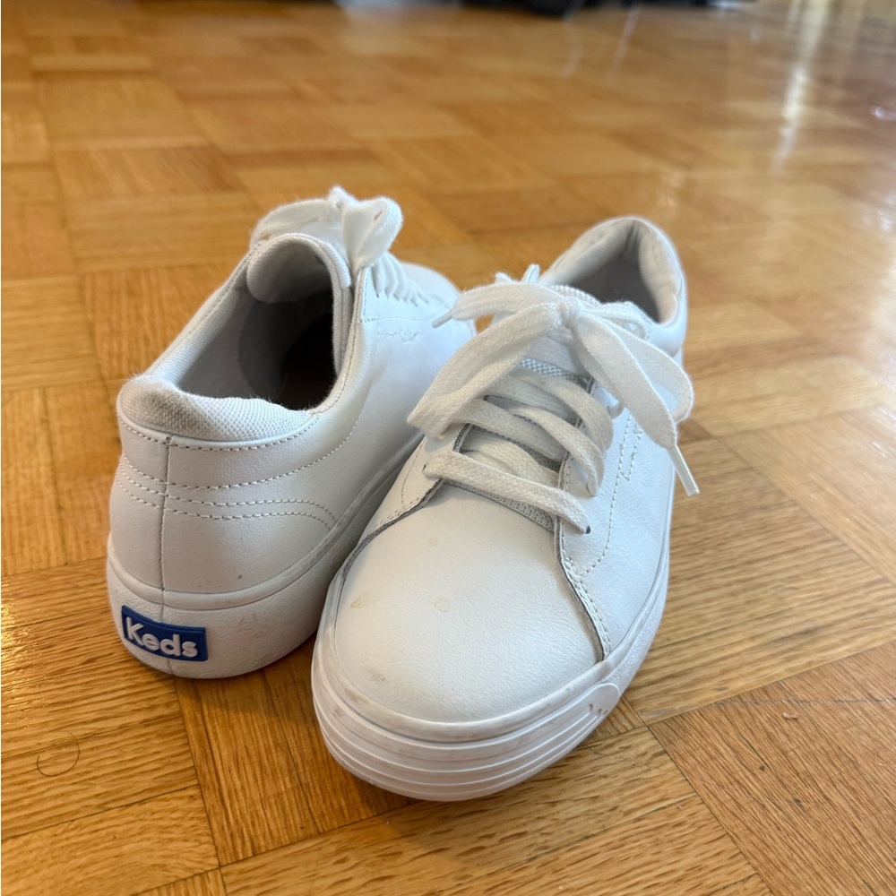 Keds Kids Classic White Lace-Up Sneakers